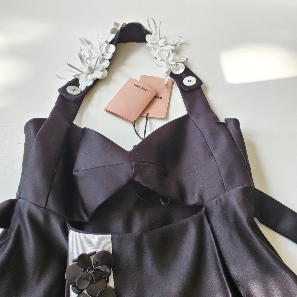 *SOLD* Miu Miu Spring 2017 Black Dress XS - Picture 5 of 8